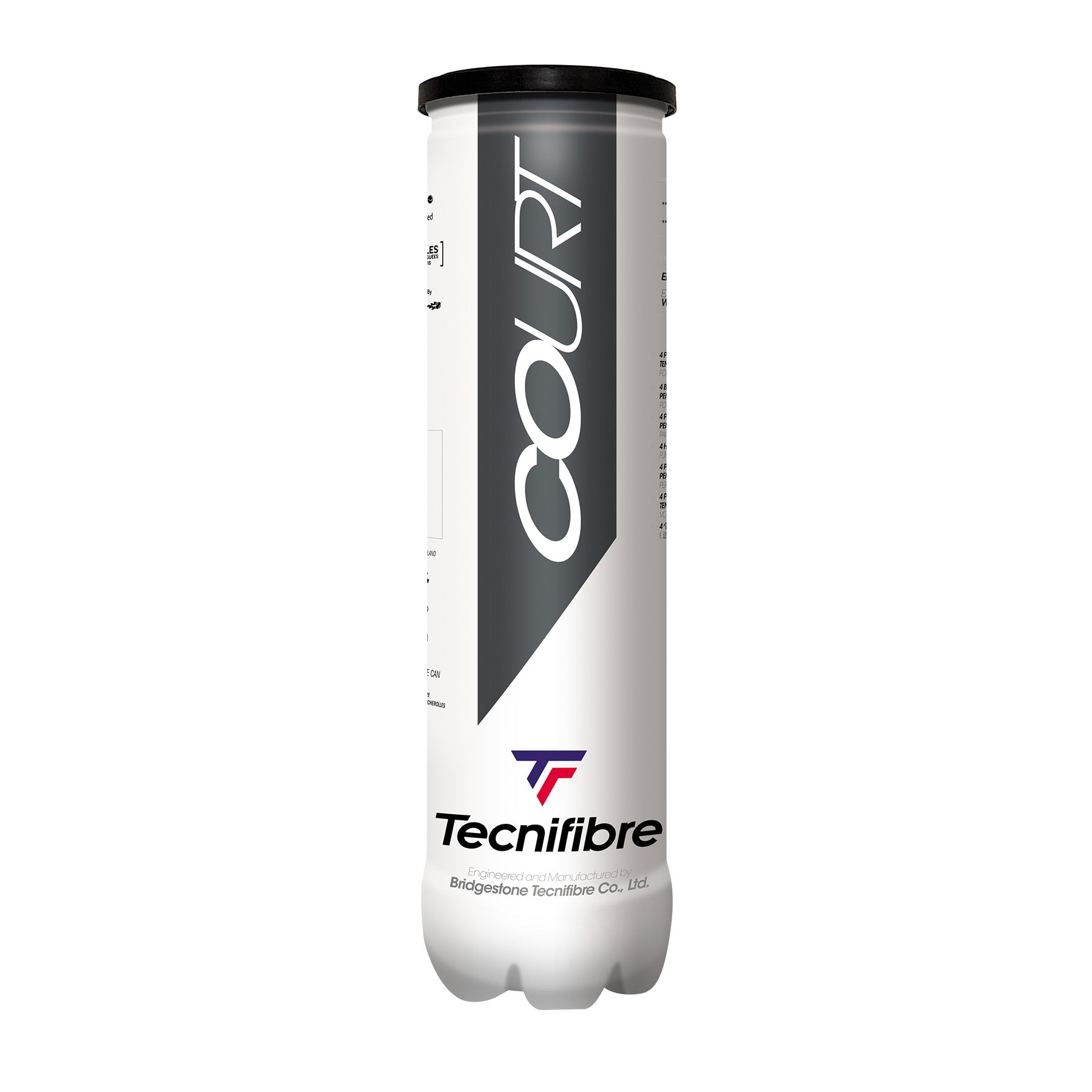 Tecnifibre Court tennis balls, tube of 4