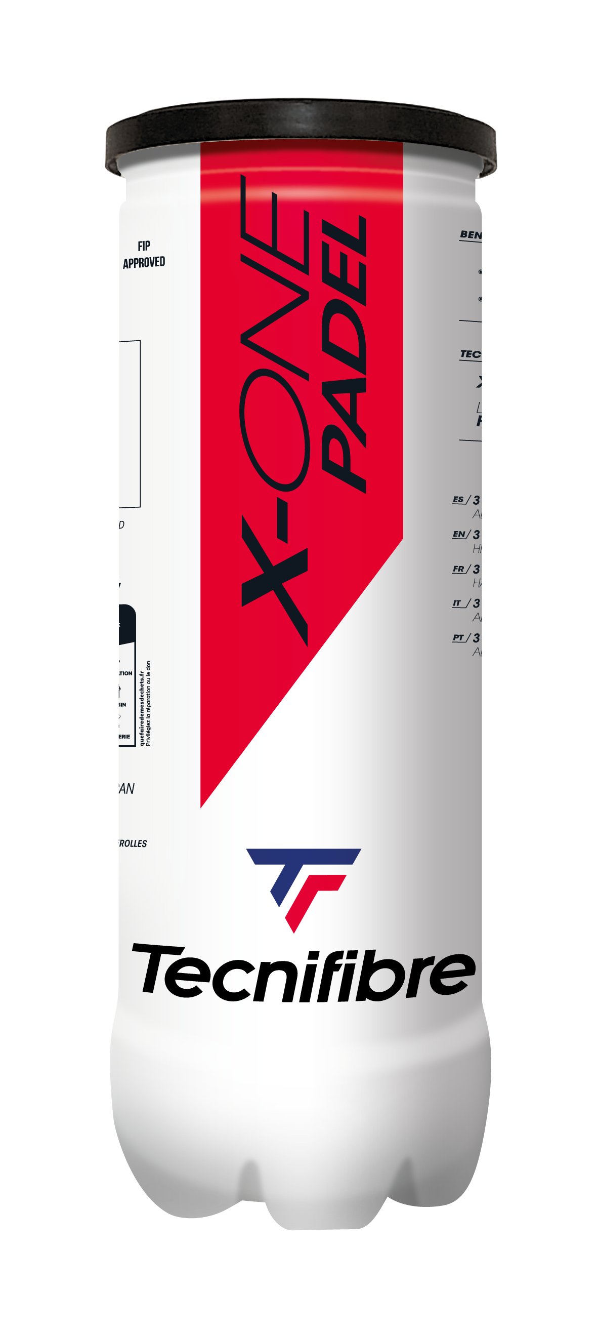 Tecnifibre X-One padel balls, tube of 3